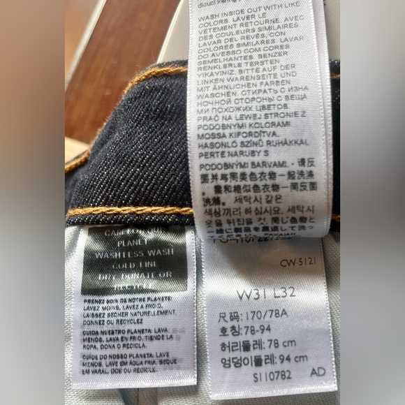 Levi’s 505 NWT 31W X 30L Dk Wash Jean Straight Leg Zip Fly Classic 5 Pocket - Picture 8 of 10